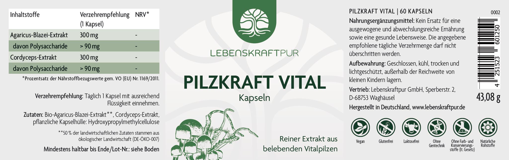 Pilzkraft Vital Kapseln