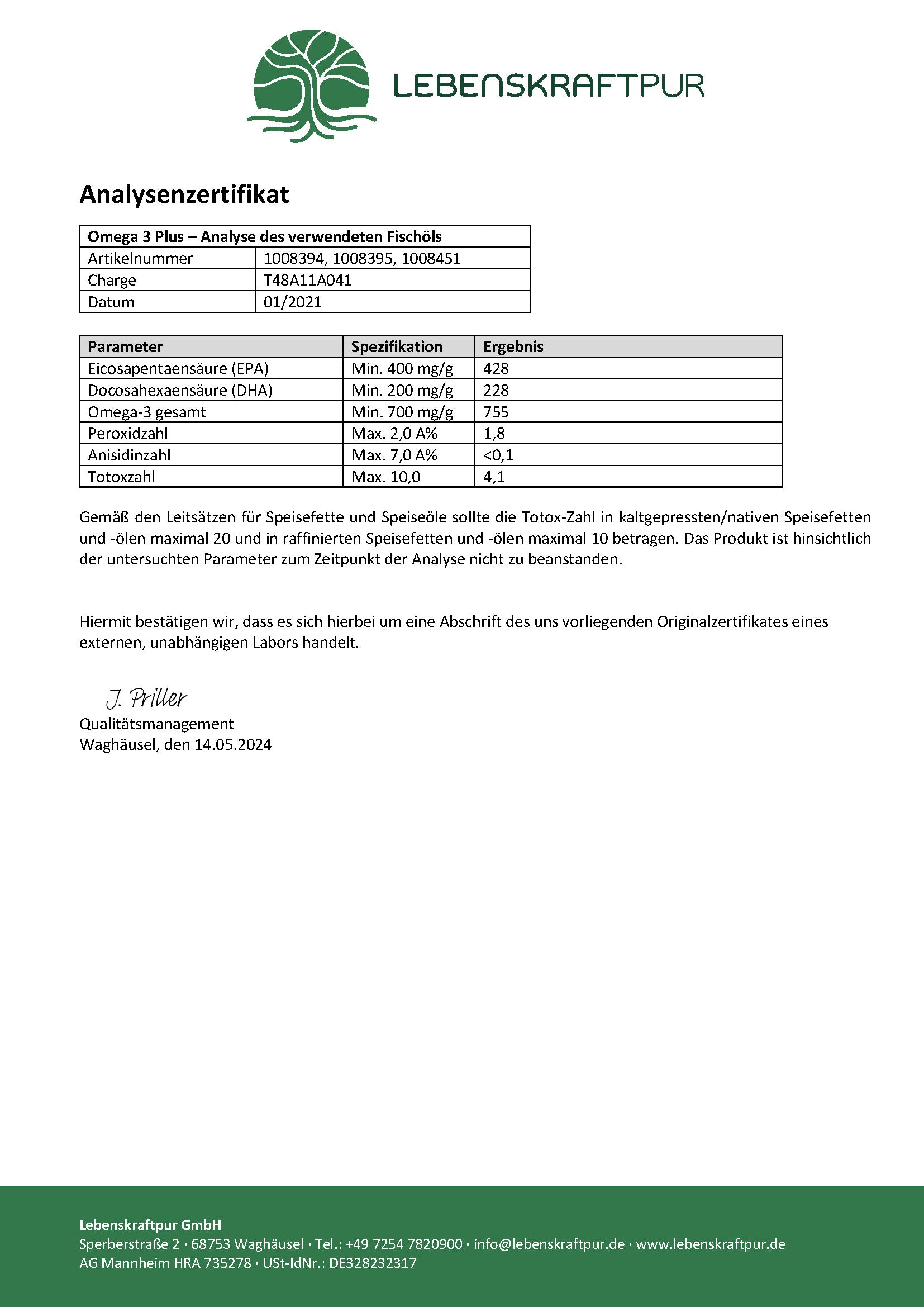 Omega 3 Plus Kapseln